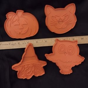 Halloween cookie cutter set Owl, 🦉 witch cat jackolantern VTG